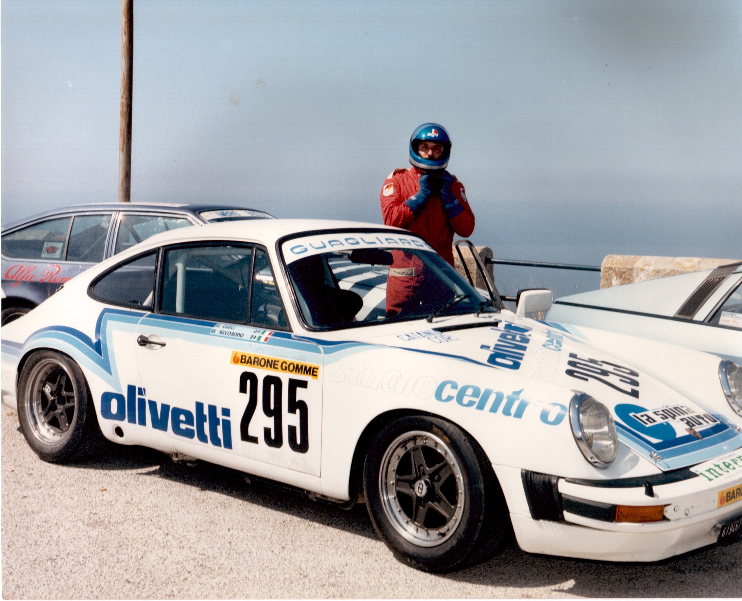 Porsche 911 da competizione all'arrivo della Trapani–Erice, 1986